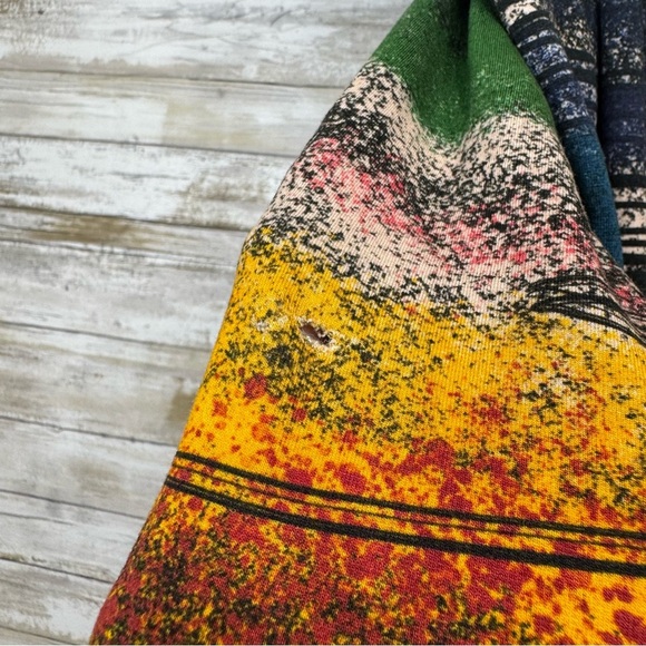 Veronique Miljkovitch Tee Dress Women’s Short Sleeve Black / Multicolor Large - Picture 3 of 8